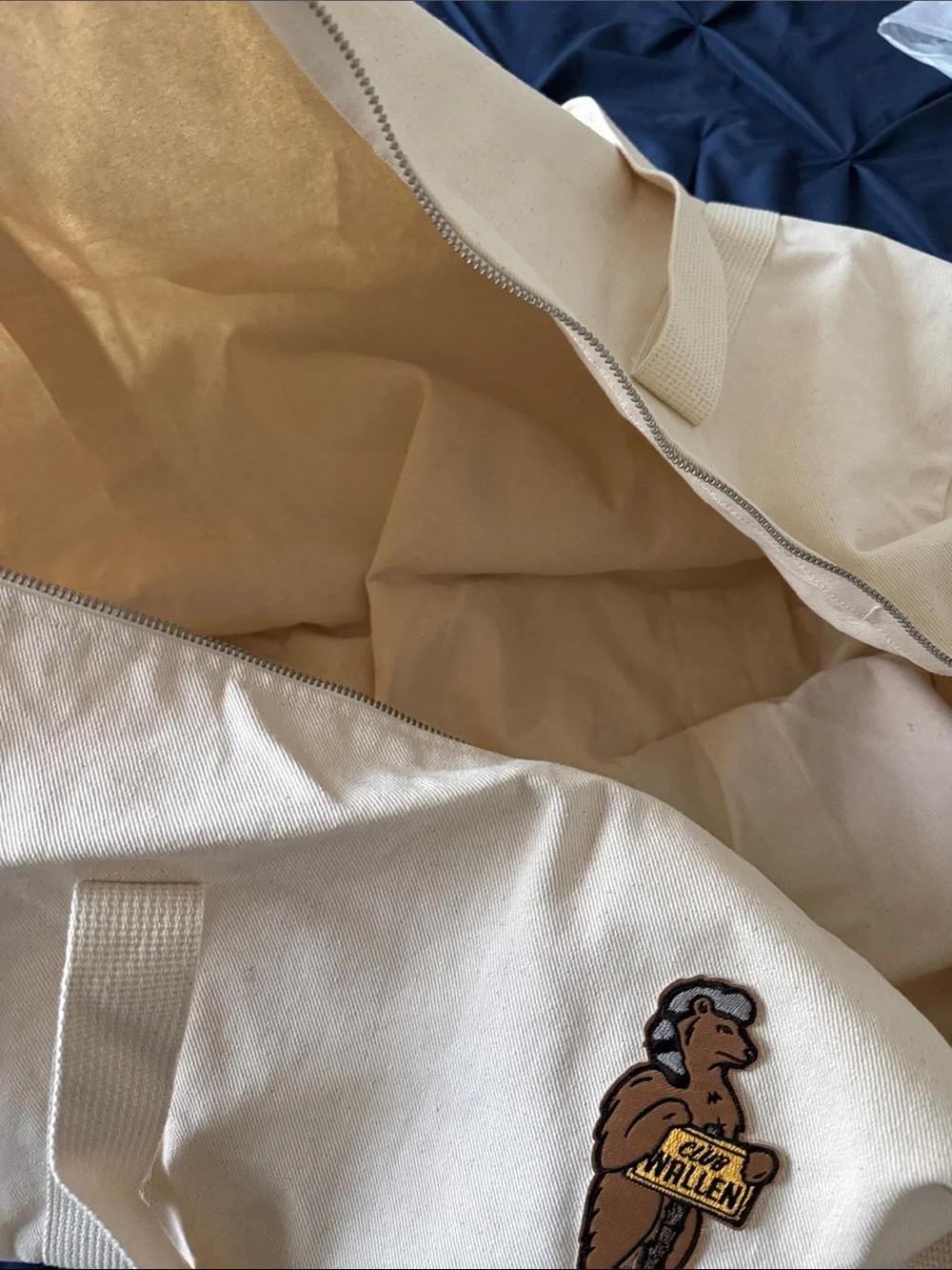 Morgan Wallen Natural Canvas Duffle Bag